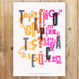Tipoteca wood type letterpress poster by The Occasional Print Club.