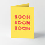 Hot foil stamped song title greeting cards