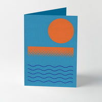 Geometric ‘Leisure Time’ hot-foil stamped greeting cards