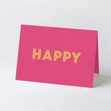 Hot foil stamped song title greeting cards