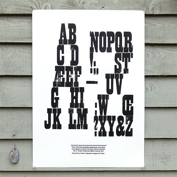 ‘French Antique’ wood type sample poster