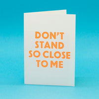 Letterpress Lockdown song title greeting cards