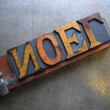 ‘NOËL’ Christmas star wood type card