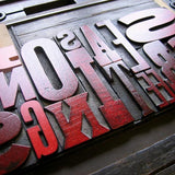 ‘Season’s Greeting’s’ wood type card