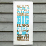 ‘Guilty Spectacles’ wood type letterpress poster