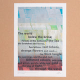Limited edition ‘The World Below the Brine’ letterpress print.