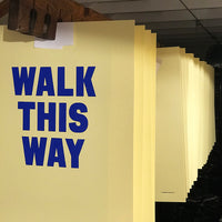 Letterpress printed wood type ‘Walk This Way’ poster.