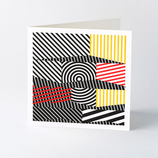 ‘Dazzle’ geometric letterpress card