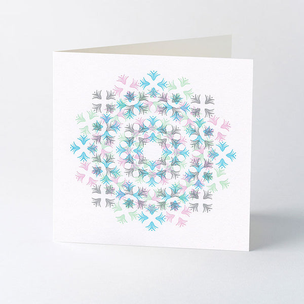 ‘Glint’ ornament letterpress Christmas card.