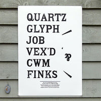 ‘Pointed Antique’ wood type sample poster