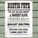 Letterpress printed ‘Rustic Fete’ poster