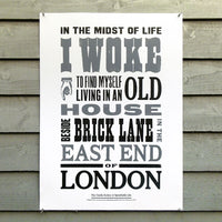 Limited edition ‘In the Midst of Life I Woke’ letterpress poster