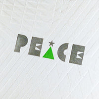 ‘PEACE’ geometric Christmas card