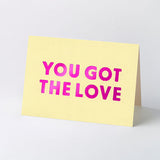 Love song title hot-foil stamped greeting cards